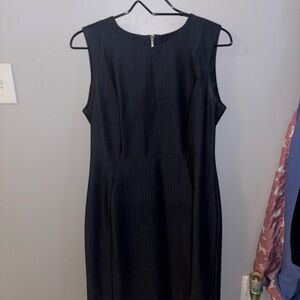 Calvin Klein Classic Gray Cloth Midi Dress